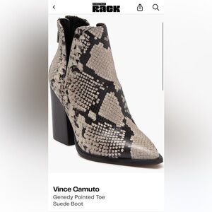 Vince Camuto Snake Print Suede Boot